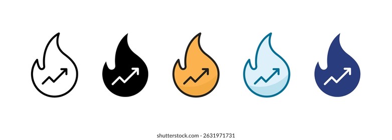 Trending Icon Set Multiple Style Collection