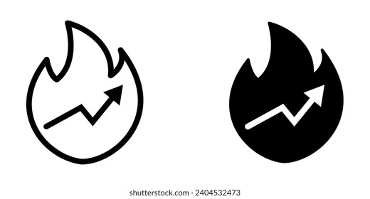 Trending Icon Vector  Design Template