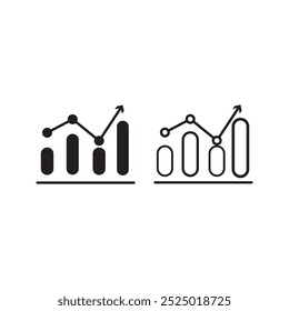    Trending icon vector on white background