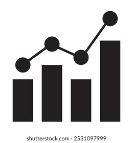 Trending icon vector on white background