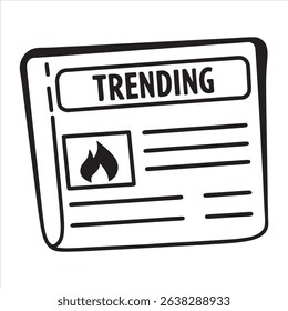 Trending Icon – Viral Arrow and Popular Tag Symbol for Social Platforms and Metrics