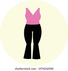 Trending and iconic icon of V neck top dress.