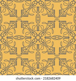 Trending Indonesian Batik ornament Vintage Hand drawn Batik template design. Template Seamless Pattern with easy modification and print vector.