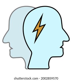 Trending, latest, creative, outline, vector E-learning icon of conflict.