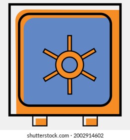 Trending, latest, creative, outline, vector icon of safe.