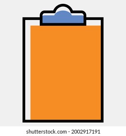 Tendencia, último, creativo, contorno, vector E-learning icono del informe.