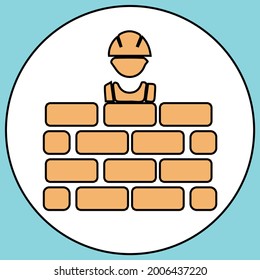 
Trending, latest, creative, vector icon of construction for web and mobile with flat colors.
