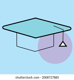 Trending, latest, creative vector icon of degree with outline.