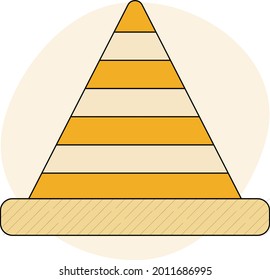 Trending, latest, creative vector icon of pylones with outline.