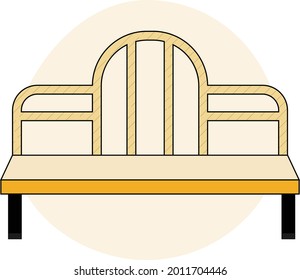 Trending, latest, creative vector icon of steel bench with outline.