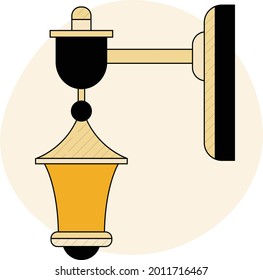 Trending, latest, creative vector icon of hanging steel lamp with outline.