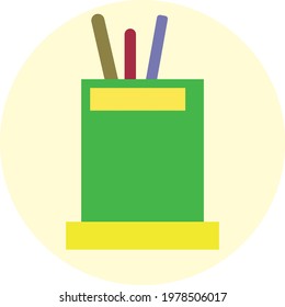 Trending and latest icon of pen stand.