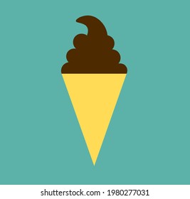 Trending and latest vector icon of chocolate ice cream.