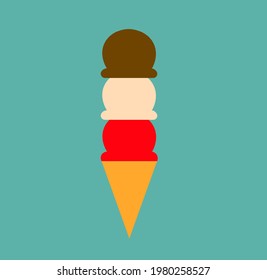 Trending and latest vector icon of layer ice cream.