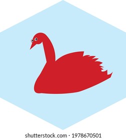 Trending and latest vector icon of Swan bird.