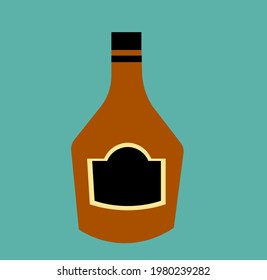 Trending and latest vector icon of wine bottle.