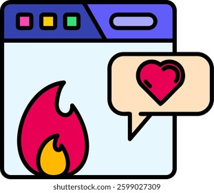 Trending Line vector Icon Design
