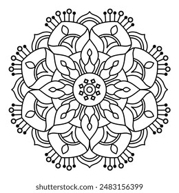 trending mandala design for coloring book, tattoo and henna design, creative mandala art, mandala design for adults coloring book
