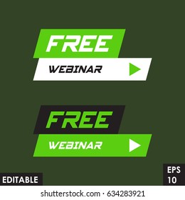 Trending material asset for online video at internet broadcasting, in flat vector design element with play button template green version