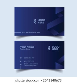 Trending Modern Visiting Card Design. Creative Double-sided Business Card Template.