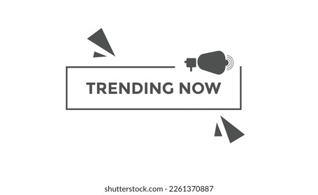 Trending now Button Web-Banner Vorlagen. Vektorgrafik