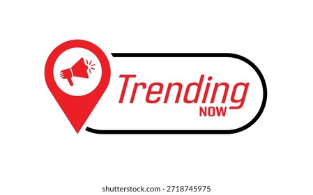 Trending Now text information sign
