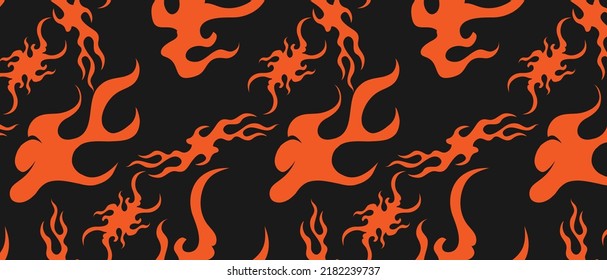 Trending object seamless pattern. Hand drawn banner template design. Template fire cartoon, skull, money Seamless Pattern. abstract,messy, splattered,sprayer texture with easy modification vector.