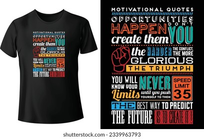Trending random colorful text typography black tshirt design concept