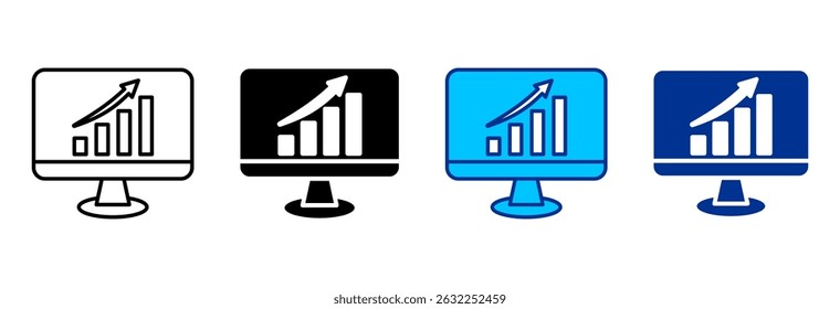 Trending Simple Icon Set Multiple Style Vector Illustration