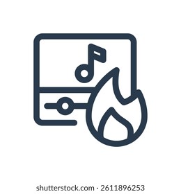 Trending Song for Audio Streaming Vector Icon