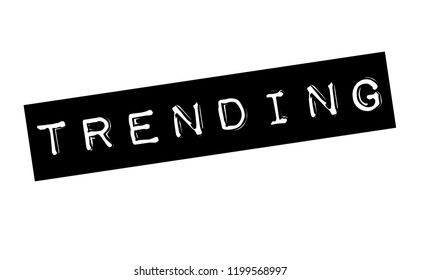trending stamp on white background. Sign, label, sticker.