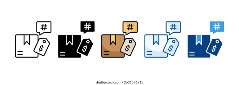 Trending Tag Icon Set Multiple Style Collection