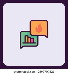 Trending Topic Analysis: Data Visualization with Flame Icon