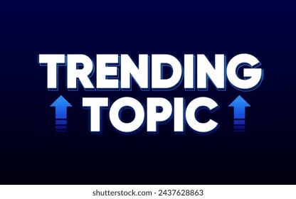 Trending Topic banner with abstract background. Banner with trending topic inscription. Vector illustration.