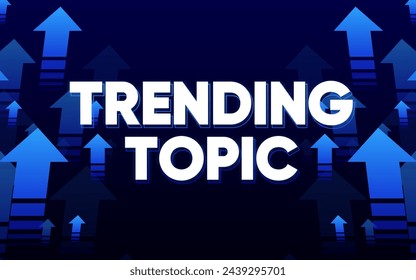 Trending Topic banner with abstract background. Banner with trending topic inscription. Vector illustration.