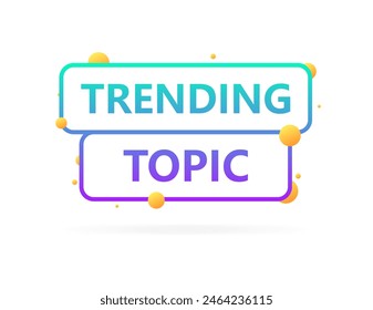 Icono de Anuncio de tema de tendencia. Estilo plano. Icono Vector