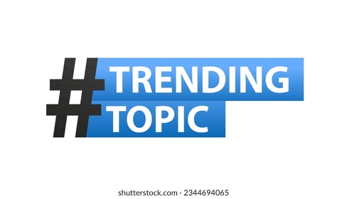 Trending topic icon badge. Ready for use in web or print design. Trending Topic banner isolated in white background. Vector illustration