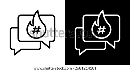 Trending Topic icon of a flat style vector