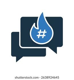 Trending Topic Icon Mixed Vector Illustration