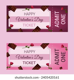 plantilla de entradas de valentine trending para tienda, web, venta. ilustración vectorial, para impresión
