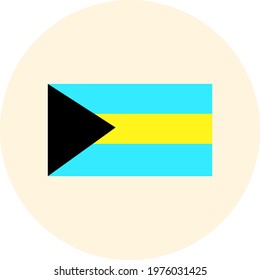 Trending and vector form of Bahamas flag