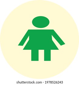 Trending and vector icon of girl.
