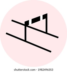 Trending and vector icon of hurdle race.