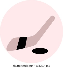 Trending and vector icon of ice hockey.