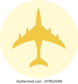 Trending and vector icon of jet plane.