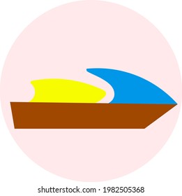 Trending and vector icon of jet sking.