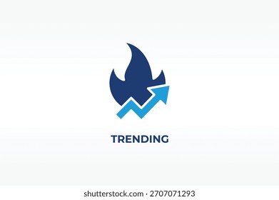 TRENDING vector, icon or logo sign isolated symbol illustration