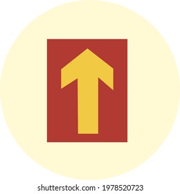 Trending and vector icon of oneway traffic sign.