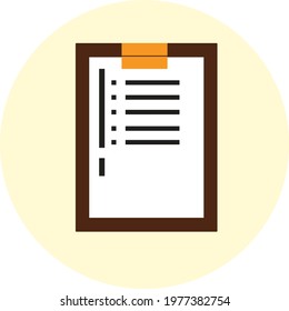 Trending and vector icon of paperboard.