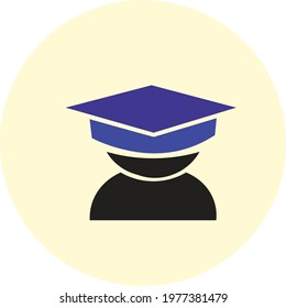 Trending and vector icon of scholar.